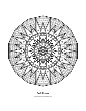 Anxiety Relief Mandalas — printable mandala coloring page
