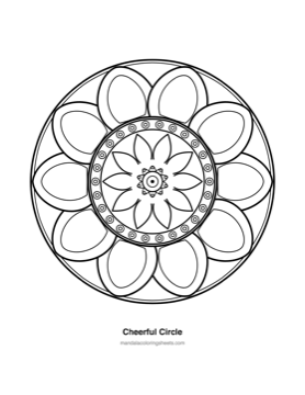 Bold & Easy Mandalas coloring page — 04 Cheerful Circle
