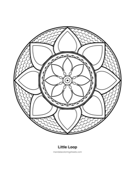 Bold & Easy Mandalas coloring page — 10 Little Loop