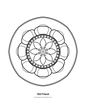 Bold & Easy Mandalas coloring page — 14 Old Friend