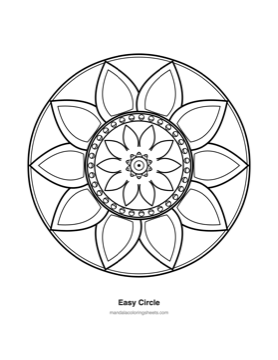 Bold & Easy Mandalas coloring page — 16 Easy Circle