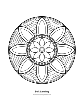 Bold & Easy Mandalas coloring page — 18 Soft Landing