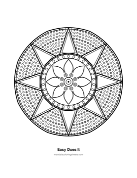 Bold & Easy Mandalas coloring page — 24 Easy Does It