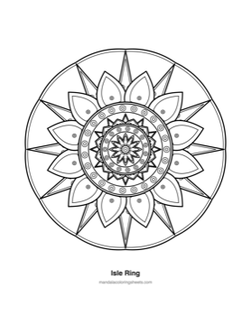 Celtic Knot Mandalas coloring page — 01 Isle Ring