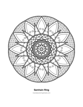 Celtic Knot Mandalas coloring page — 09 Samhain Ring