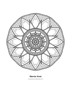 Celtic Knot Mandalas coloring page — 10 Warrior Knot