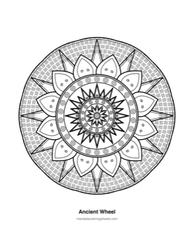 Celtic Knot Mandalas coloring page — 14 Ancient Wheel