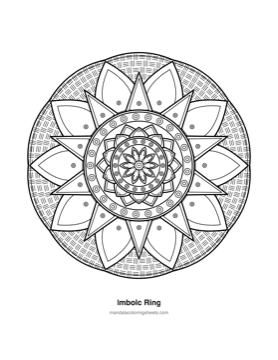 Celtic Knot Mandalas coloring page — 15 Imbolc Ring