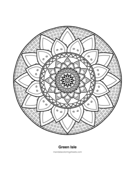 Celtic Knot Mandalas coloring page — 17 Green Isle