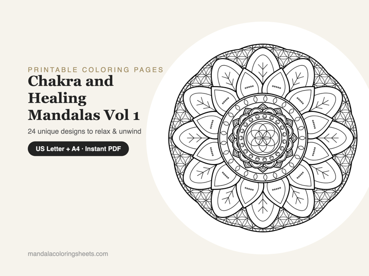 Chakra & Healing Mandalas — cover preview
