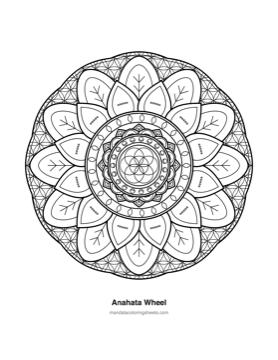 Chakra & Healing Mandalas — printable mandala coloring page