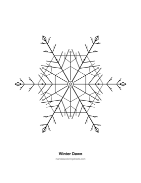 Winter & Snowflake Mandalas coloring page — 01 Winter Dawn