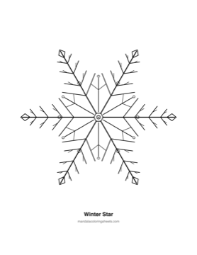 Winter & Snowflake Mandalas coloring page — 06 Winter Star