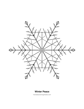 Winter & Snowflake Mandalas coloring page — 11 Winter Peace