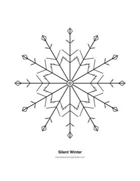 Winter & Snowflake Mandalas coloring page — 14 Silent Winter