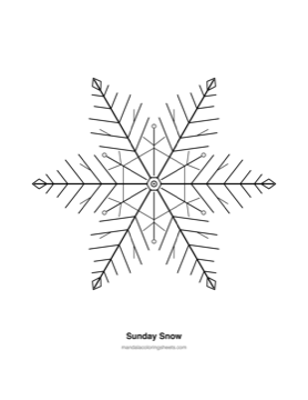 Winter & Snowflake Mandalas coloring page — 16 Sunday Snow