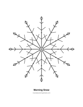 Winter & Snowflake Mandalas coloring page — 24 Morning Snow