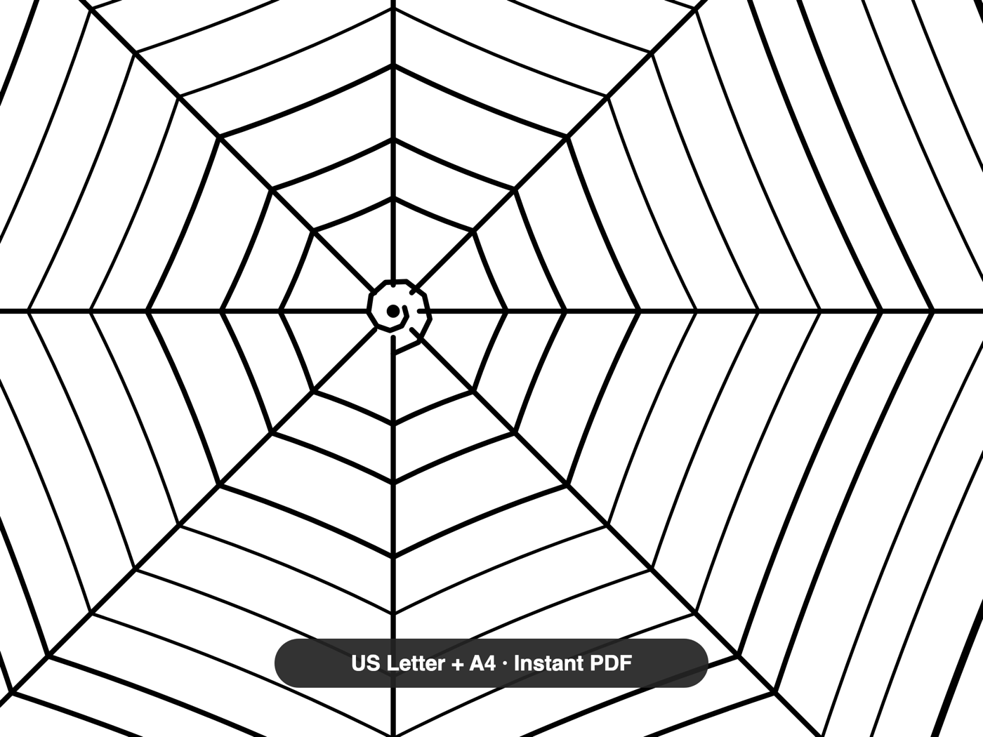 Autumn & Halloween Mandalas — line-art detail