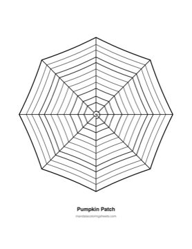 Autumn & Halloween Mandalas coloring page — 02 Pumpkin Patch