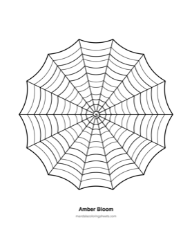 Autumn & Halloween Mandalas coloring page — 03 Amber Bloom