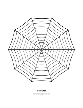 Autumn & Halloween Mandalas coloring page — 05 Fall Star