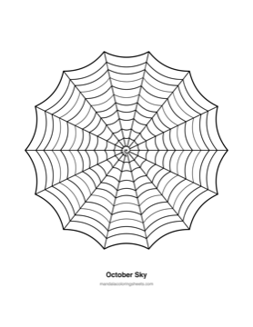 Autumn & Halloween Mandalas coloring page — 08 October Sky