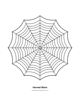 Autumn & Halloween Mandalas coloring page — 09 Harvest Moon