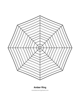 Autumn & Halloween Mandalas coloring page — 11 Amber Ring