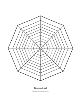 Autumn & Halloween Mandalas coloring page — 13 Bronze Leaf
