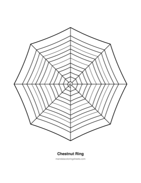 Autumn & Halloween Mandalas coloring page — 15 Chestnut Ring