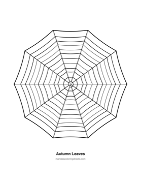 Autumn & Halloween Mandalas coloring page — 16 Autumn Leaves