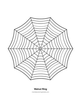 Autumn & Halloween Mandalas coloring page — 19 Walnut Ring