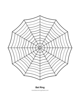 Autumn & Halloween Mandalas coloring page — 22 Bat Ring