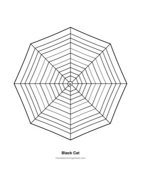 Autumn & Halloween Mandalas coloring page — 23 Black Cat