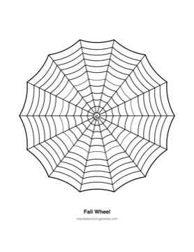 Autumn & Halloween Mandalas coloring page — 24 Fall Wheel