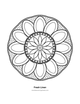 Large-Print Mandalas for Seniors coloring page — 07 Fresh Linen