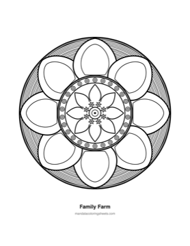 Large-Print Mandalas for Seniors coloring page — 12 Family Farm
