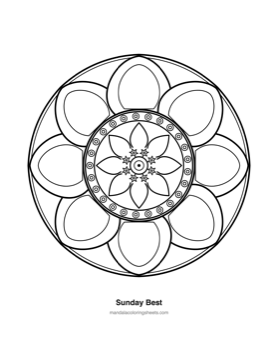 Large-Print Mandalas for Seniors coloring page — 19 Sunday Best