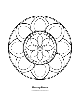 Large-Print Mandalas for Seniors coloring page — 24 Memory Bloom