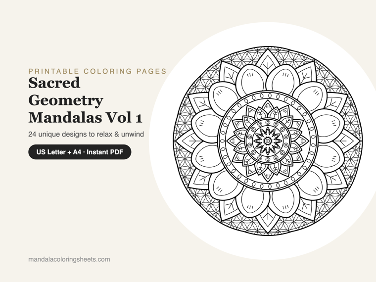 Sacred Geometry Mandalas — cover preview