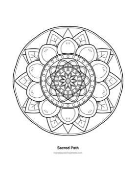 Sacred Geometry Mandalas coloring page — 08 Sacred Path