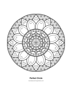 Sacred Geometry Mandalas coloring page — 12 Perfect Circle