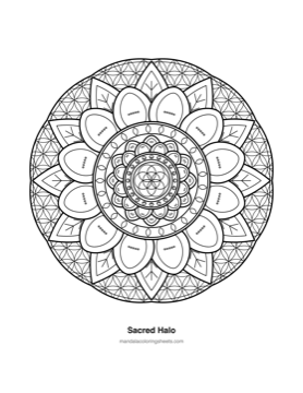 Sacred Geometry Mandalas coloring page — 19 Sacred Halo