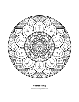 Sacred Geometry Mandalas coloring page — 23 Sacred Ring